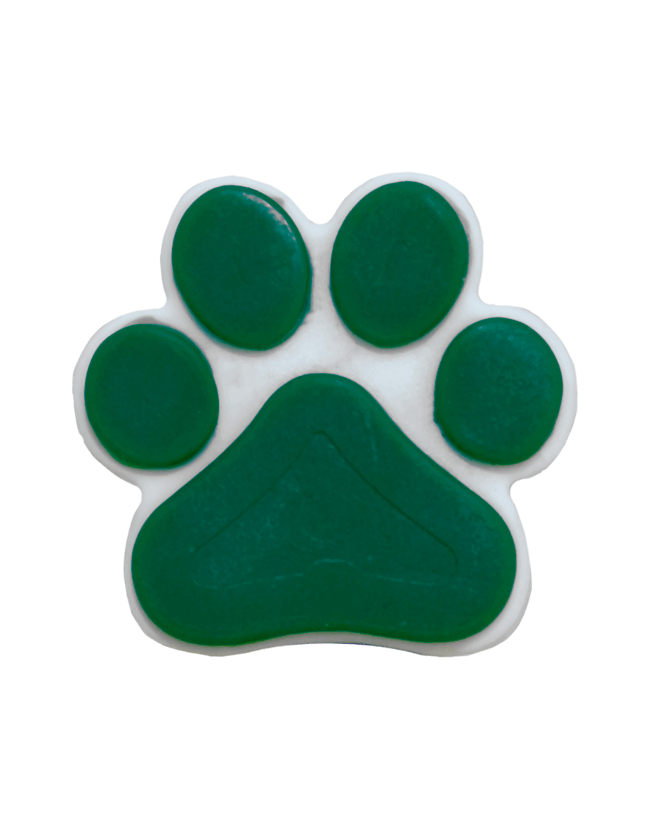 Paw Print Green And White Funletz